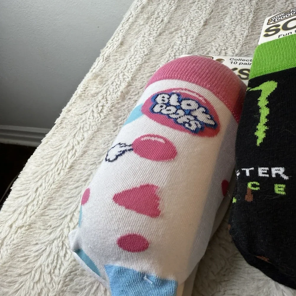 Two Pairs Junk Food Doody Socks Blow Poofs Monster Deuce Funny Gift‎